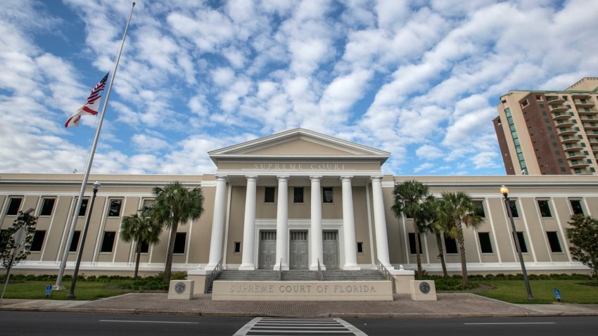 The Florida Supreme Court building is pictured on November 10, 2018 in Tallahassee, Florida.
