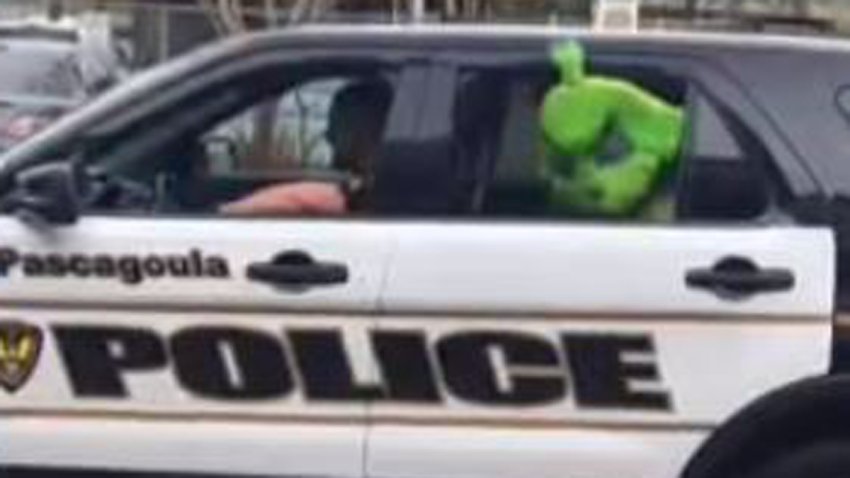 Increíble: ”arrestan” al Grinch y lo meten preso