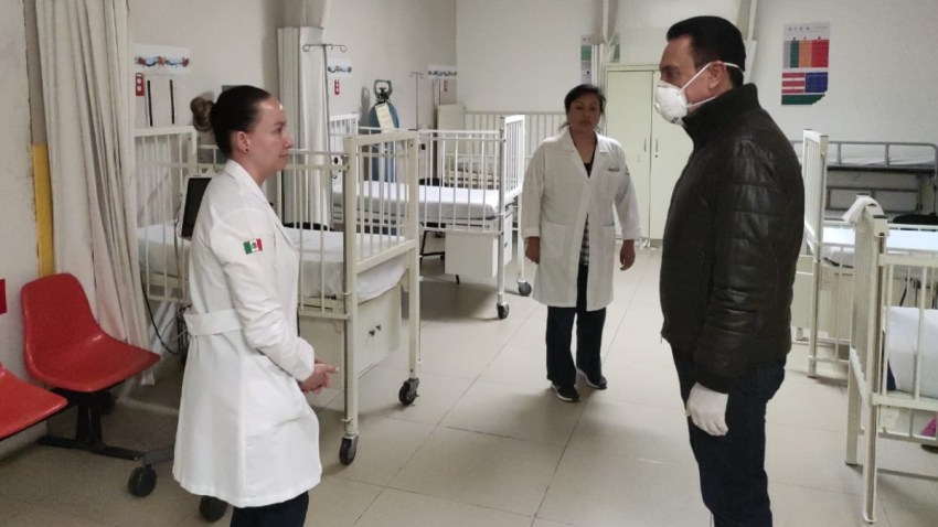 Gobernador de Hidalgo visita hospital