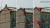 Dramático video: hombre cae de un cuarto piso huyendo de un babuino salvaje