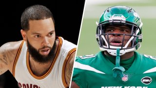 NBA's Deron Williams, left, and NFL player Frank Gore, right.