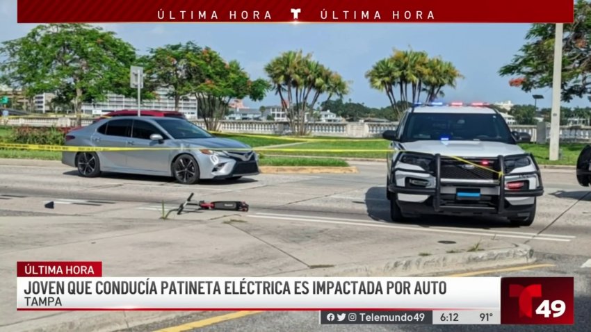 Joven que conducía patineta eléctrica es impactada por vehículo