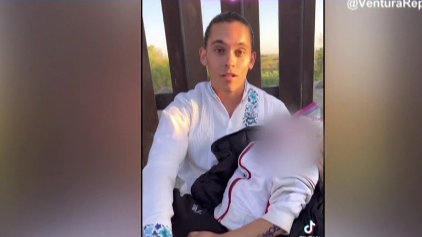 En video: rescatan a un niño abandonado en la frontera