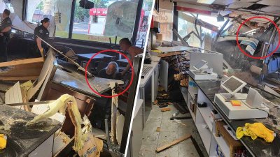 En video: así quedó un negocio de donas tras insólito impacto de una casa rodante