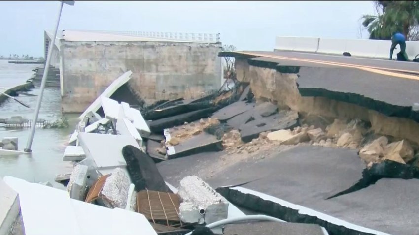 Puente en Sanibel queda destruído tras paso del huracán Ian
