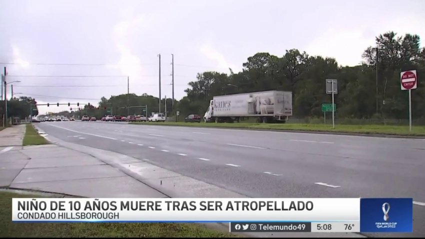 Niño muere tras ser atropellado en carretera de Tampa