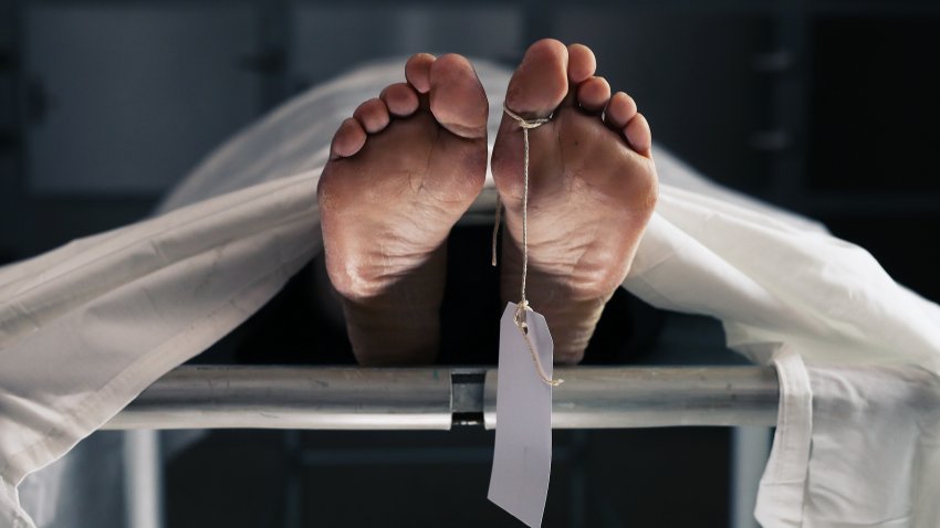 A scene in the hospital morgue where corpses are taken after death