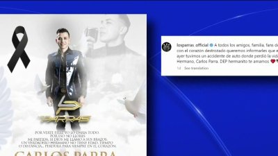 Carlos Parra, vocalista de la banda regional mexicana Los Parras, muere en un accidente automovilístico