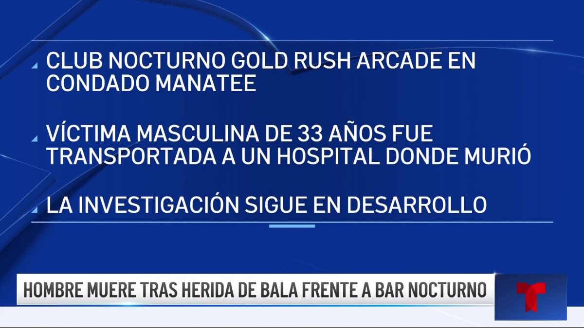 Hombre muere tras herida de bala en bar nocturno – Telemundo Tampa (49)