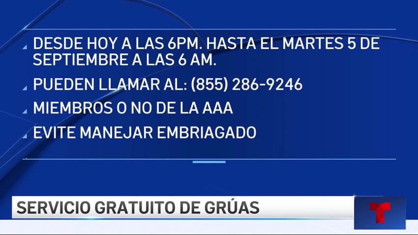 AAA ofrece servicio gratuito de grúas en Florida por el Labor Day