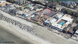 A Google Earth view shows a property in Del Mar that recently became the priciest home ever sold in San Diego County.