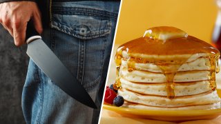 cuchillo y pancakes