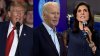 Biden se proyecta ganador en Mass. Maine y Vermont, Trump se proyecta ganador en Mass. y Maine, Haley se proyecta a ganar Vermont