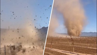 En video: doble torbellino voraz en el norte de Arizona
