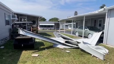 Fuertes vientos causan daños en parque de casas móviles