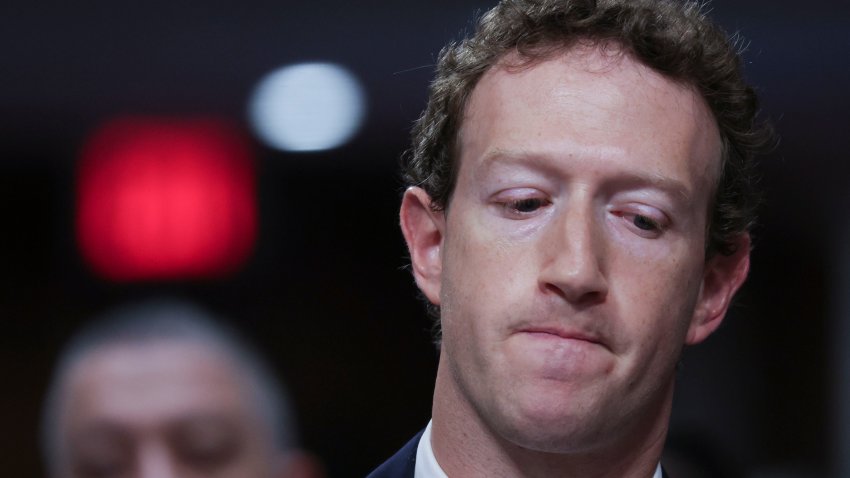 WASHINGTON, DC – JANUARY 31: Mark Zuckerberg, CEO of Meta testifies before the Senate Judiciary Committee at the Dirksen Senate Office Building on January 31, 2024 in Washington, DC. The committee heard testimony from the heads of the largest tech firms on the dangers of child sexual exploitation on social media. (Photo by Alex Wong/Getty Images)