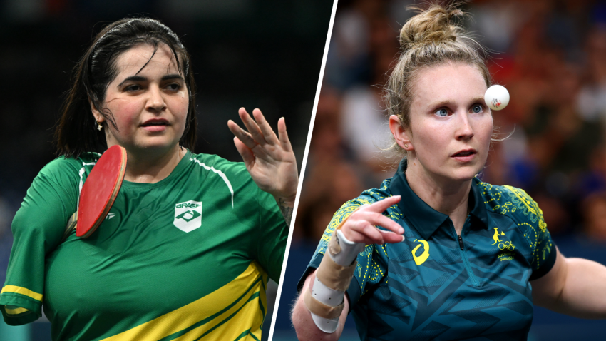 Two table tennis players are competing in the Paris Olympics and Paralympics