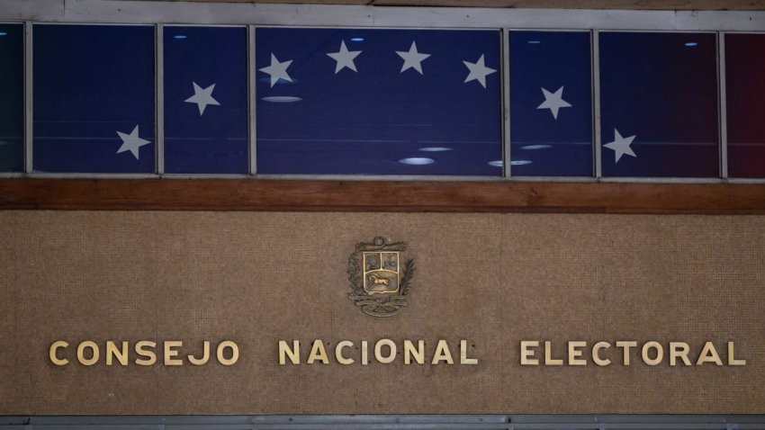 Fotografía de la sede del Consejo Nacional Electoral (CNE) de Venezuela, en Caracas (Venezuela).