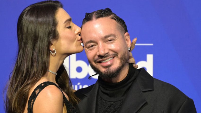 MIAMI, FLORIDA – OCTOBER 17:   Valentina Ferrer and J Balvin attend 2024 Billboard Latin Music Awards at Mediapro Studio on October 17, 2024 in Medley, Florida. (Photo by Manny Hernandez/Filmmagic)