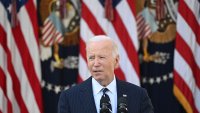 El presidente estadounidense Joe Biden se dirige a la nación desde el Jardín de las Rosas de la Casa Blanca en Washington, DC, el 7 de noviembre de 2024, después de que Donald Trump ganara las elecciones presidenciales. (Foto de SAUL LOEB / AFP) (Foto de SAUL LOEB/AFP vía Getty Images)