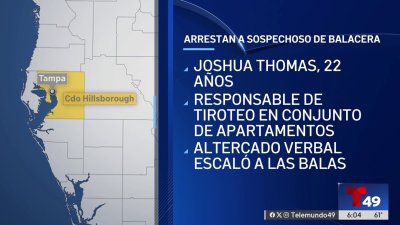 Detienen a sospechoso tras balacera en Tampa