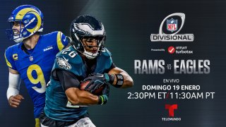 Los Angeles Rams y los Philadelphia Eagles se enfrentan en la ronda divisional de los playoffs de la NFL.