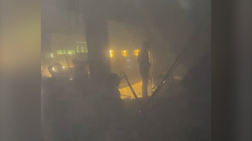 Cell phone photo from inside collapsed nightclub