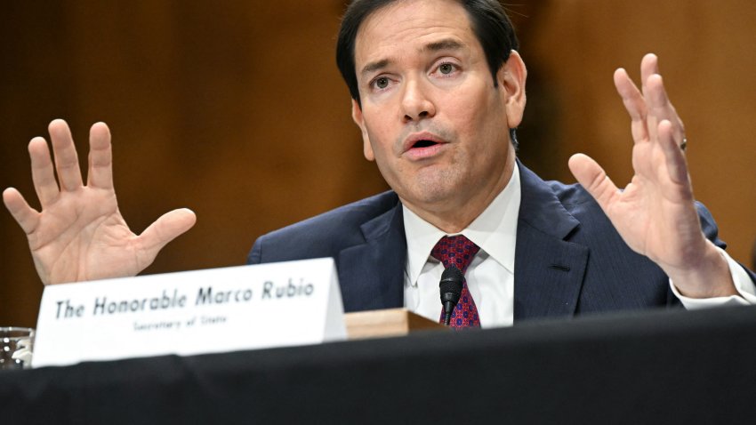 US Secretary of State Marco Rubio testifies during a Senate Foreign Relations Committee hearing to examine US policy towards Venezuela on Capitol Hill in Washington, DC, January 28, 2026. US military raided Caracas on January 3 and seized Nicolas Maduro, a longtime leftist nemesis of Washington, and his wife, Cilia Flores. (Photo by SAUL LOEB / AFP via Getty Images)